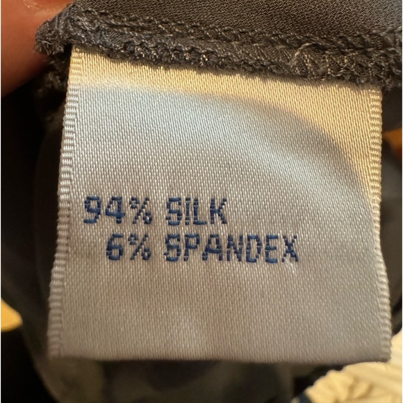 HOW AND WEN Silk Satin Camisole Top Sequin Beaded Embellishments Size 6 Dk Gray - Picture 9 of 9